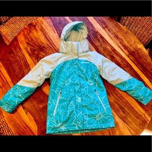 Columbia rain Jacket with fleece jacket inside blu color M (10-12) size